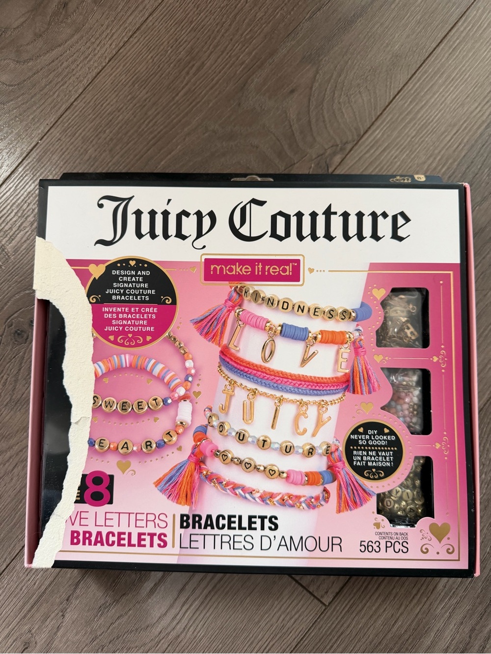 Juicy Couture Pink Multi Letter Charm Bracelet Kit